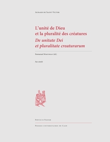 L'unité de Dieu et la pluralité des créatures