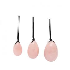 Coffret oeufs de yoni en quartz rose assortiment de 3