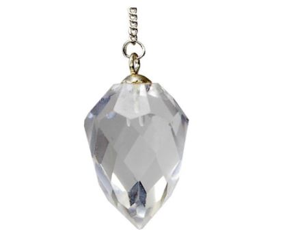 Pendule à goutte à facettes cristal de roche