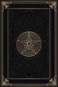 Grimoire Vierge Pentacle Lunaire noir