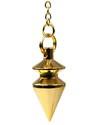 Pendule triangle métal doré