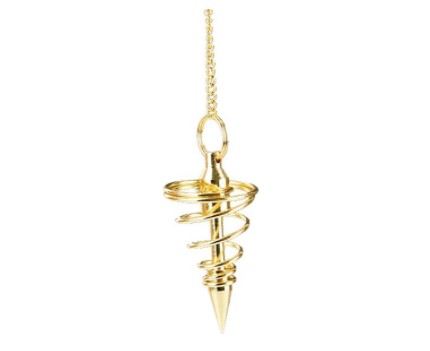 Pendule spirale  laiton dore pm
