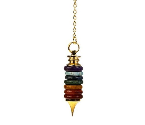 Pendule 7 chakras artisanal