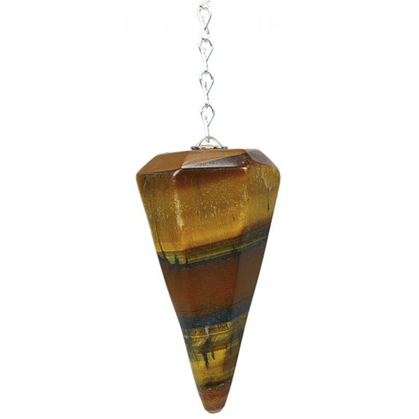 Pendule à facettes oeil de tigre