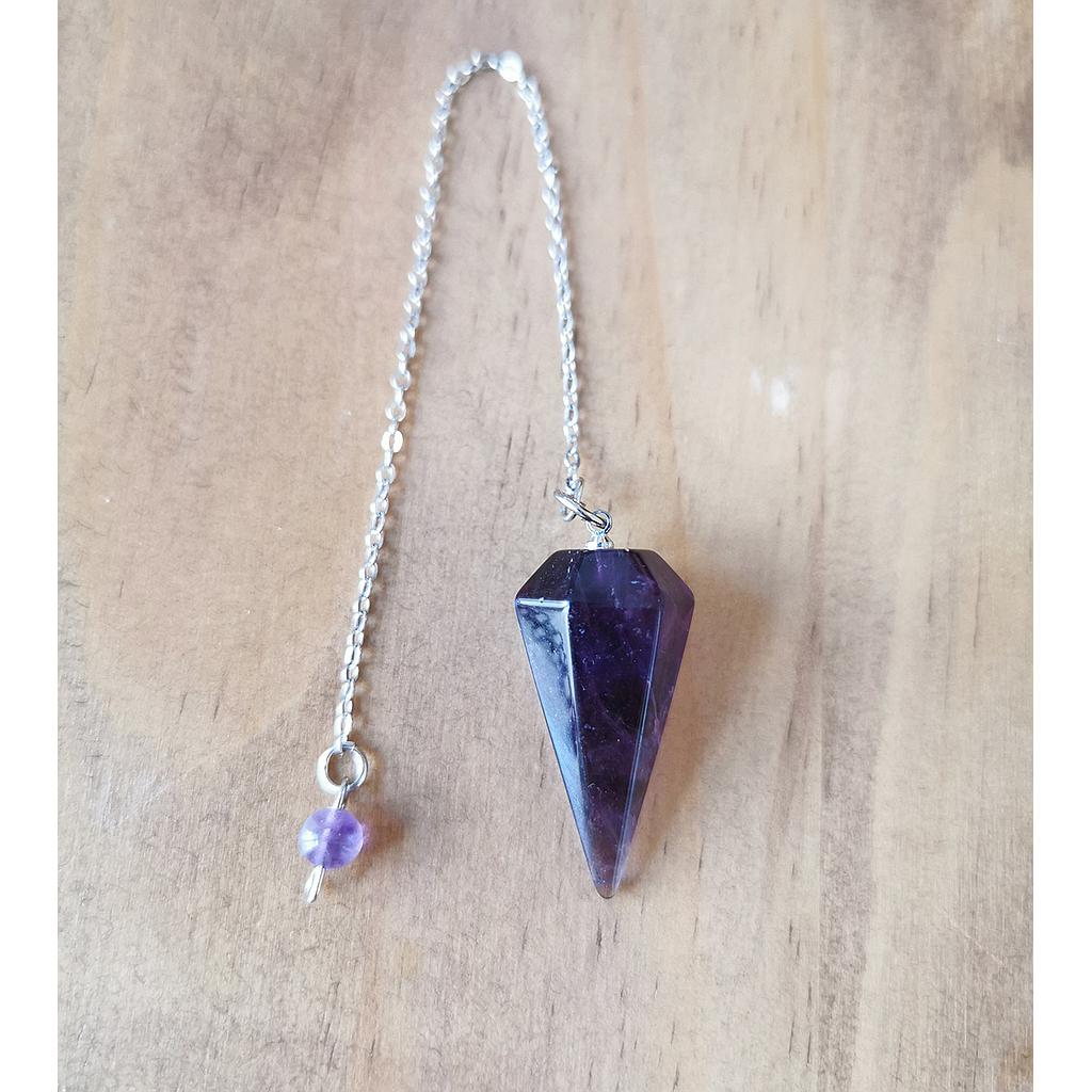 Pendule Cône à Facettes en Améthyste