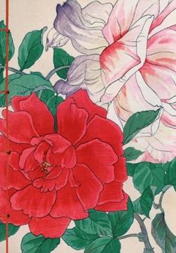 Carnet Roses dans l'estampe japonaise 16x23cm