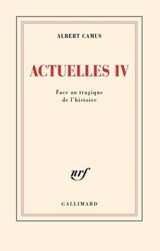 Actuelles : Face au tragique de l'histoire