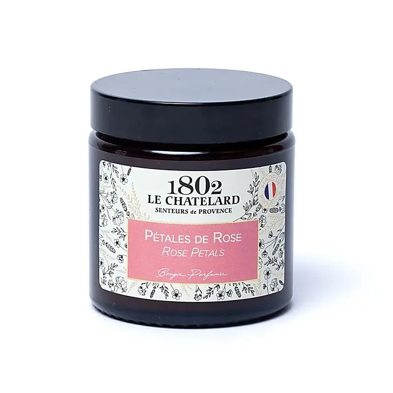 Bougie pétales de rose