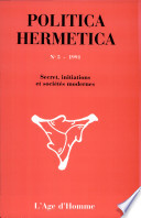 "Secret, initiations et sociétés modernes"