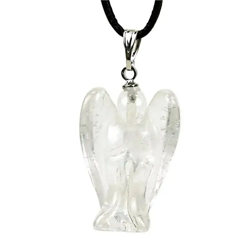 Pendentif Ange en Cristal de Roche 