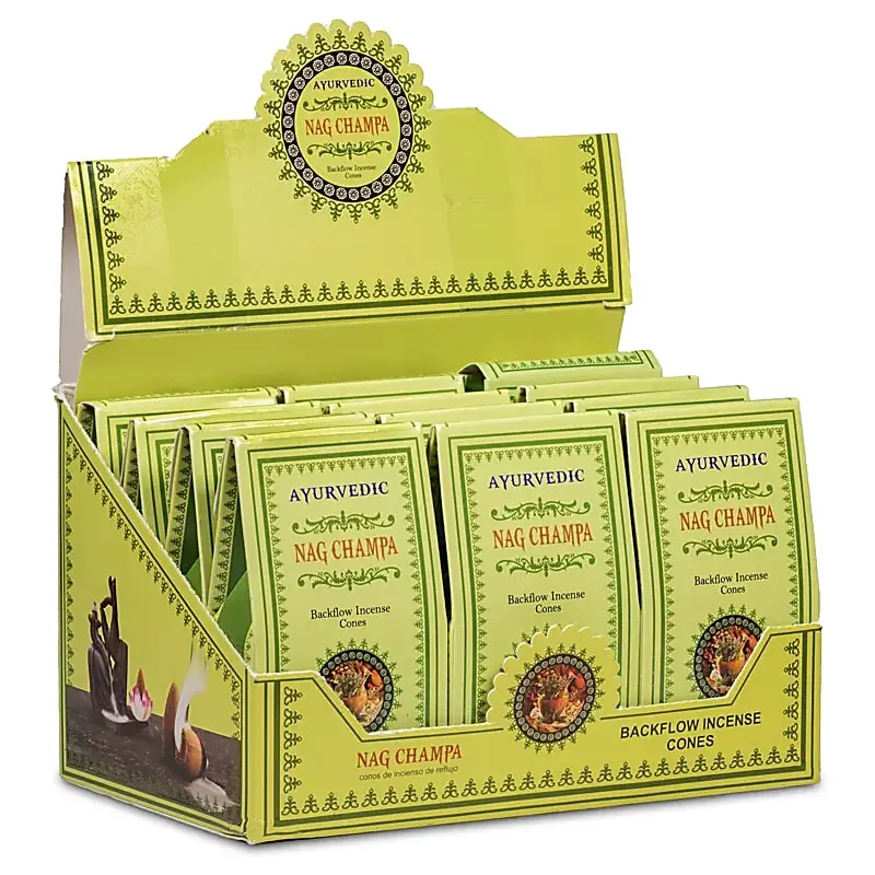 Cônes d'encens à refoulement Ayurvedique Nag Champa 