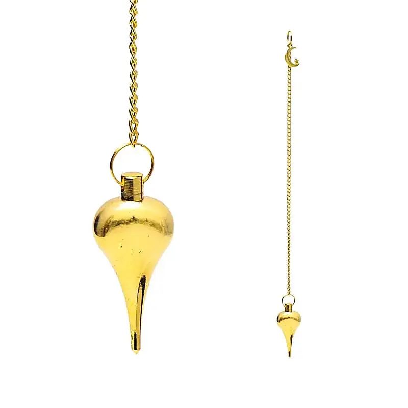 Pendule lune laiton doré 