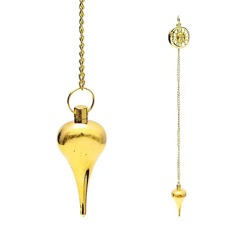 Pendule soleil et lune laiton doré