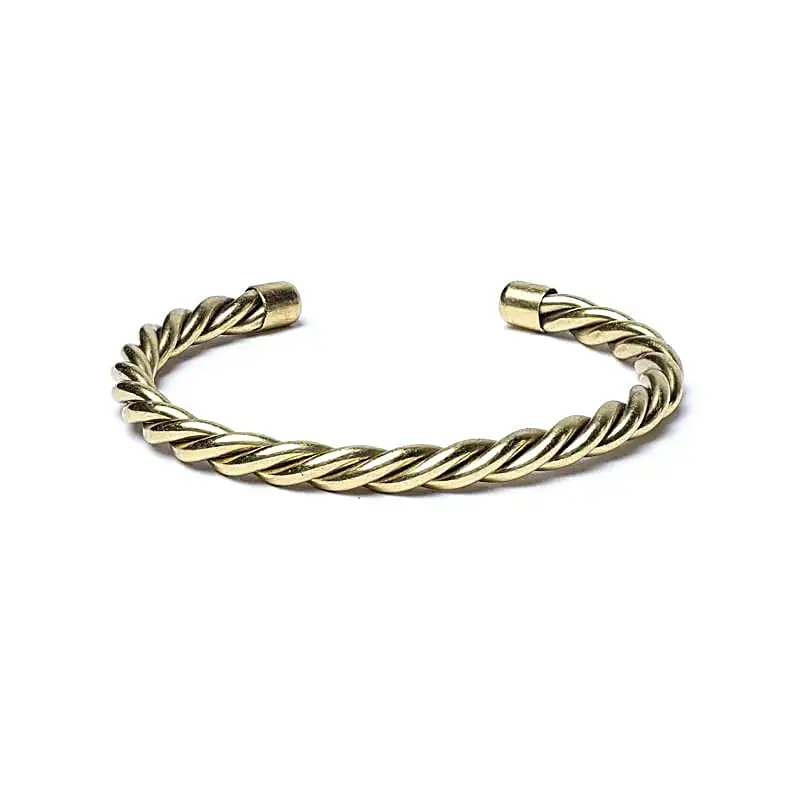 Bracelet torsadé couleur or 