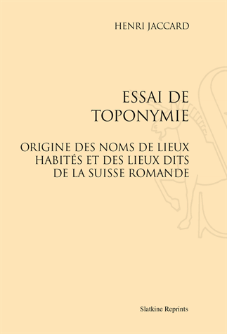 Essai de toponymie