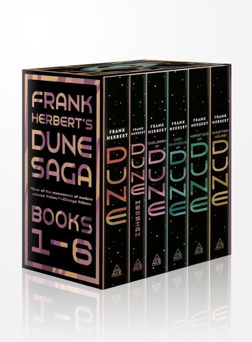 Frank Herbert's Dune Saga 6-Book Boxed Set. Dune, Dune Messiah, Children of Dune, God Emperor of Dune, Heretics of Dune, andChapterhouse: Dune