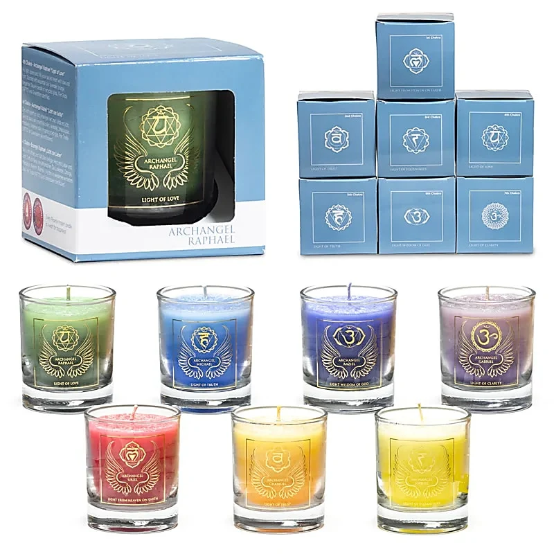Lot de 7 bougies votives Archange parfumées 