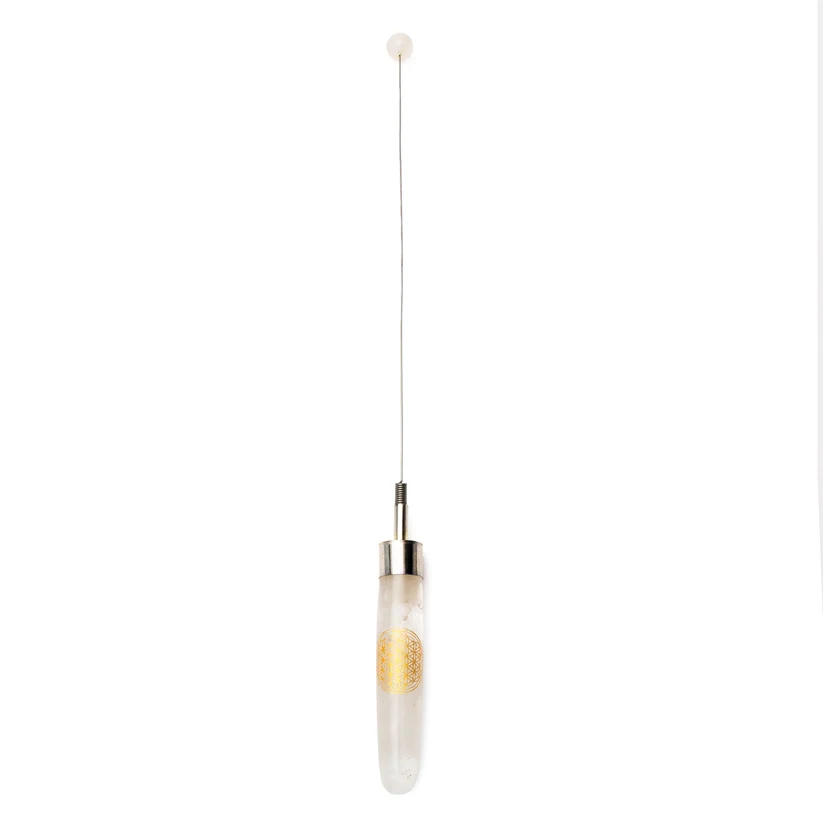 Bio-tensor Cristal de roche et fleur de vie 