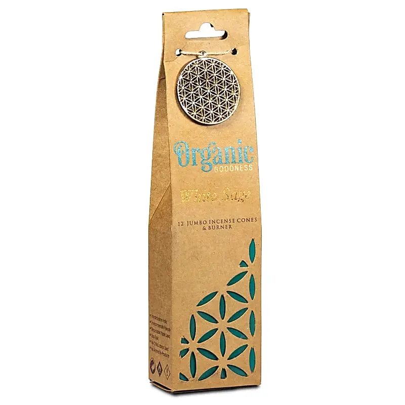 Organic Goodness Cônes déncens Sauge Blanche +brûleur 