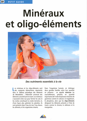 Minéraux et oligo-éléments