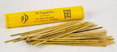 50 baguettes de bambou dites Tiges d'Achillée pour consulter le Yi King
