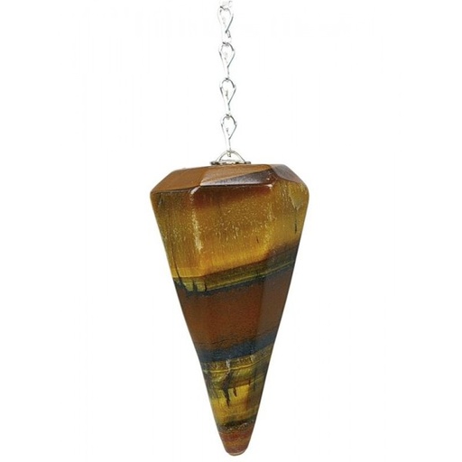 [3660341400289] Pendule à facettes oeil de tigre