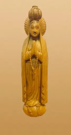 Vierge Marie - Bois de cèdre (30 x 8cm)