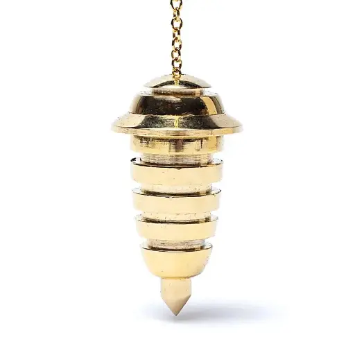 [16864] Pendule chambré en laiton plaqué or 