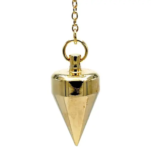 [16464] Pendule en laiton plaqué or 