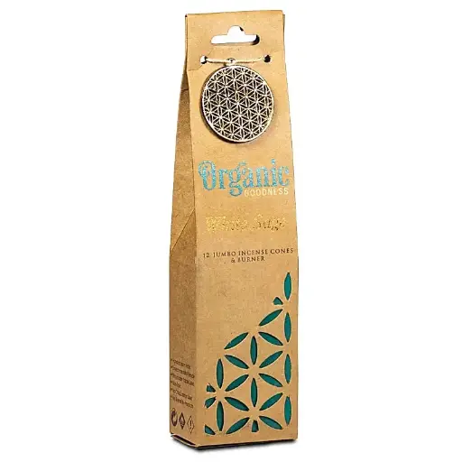 [64576] Organic Goodness Cônes déncens Sauge Blanche +brûleur 